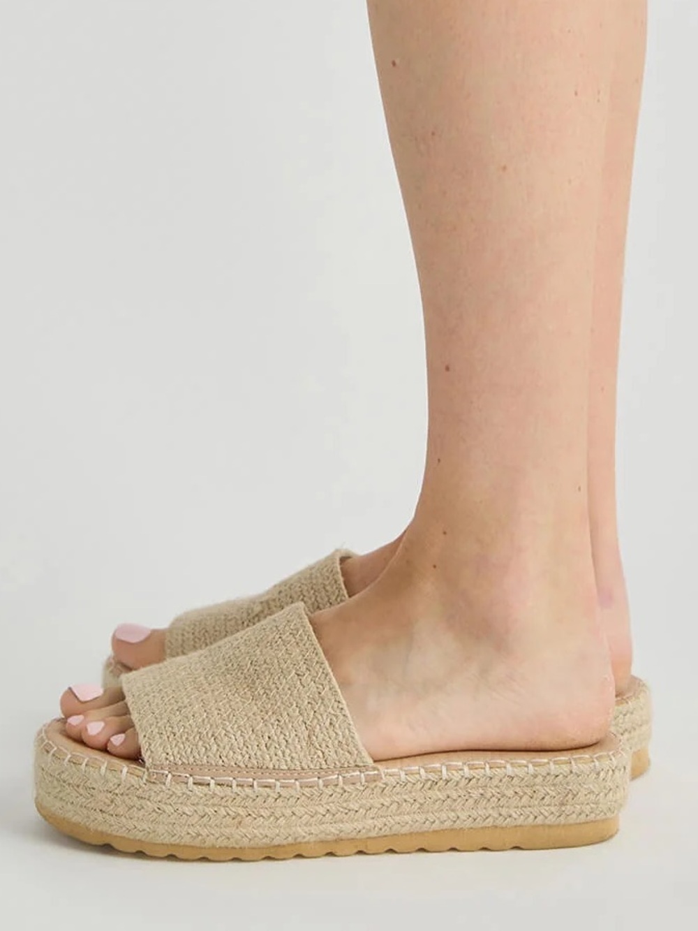 Matisse Beach Del Mar Platform Sandal Tan Woven Size 7